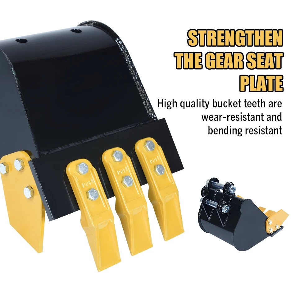 مرفق دلو حفارة صغيرة 300 مللي متر/11.81in دلو خندق للحفارات 1-3 طن لخطوط أنابيب الخنادق وإدارة النهر