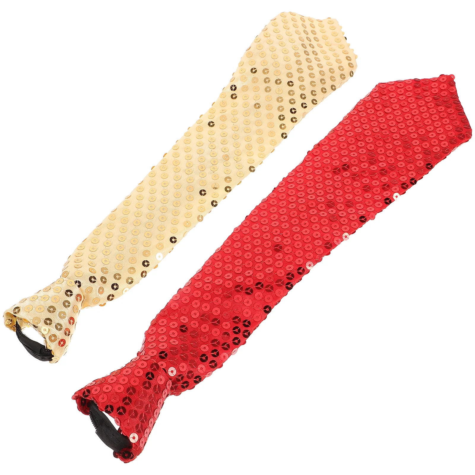 

2pcs Necktie Men's Festival Necktie Lightweight Fashion Performance Costume Prop Festival Outfit Stage Tie