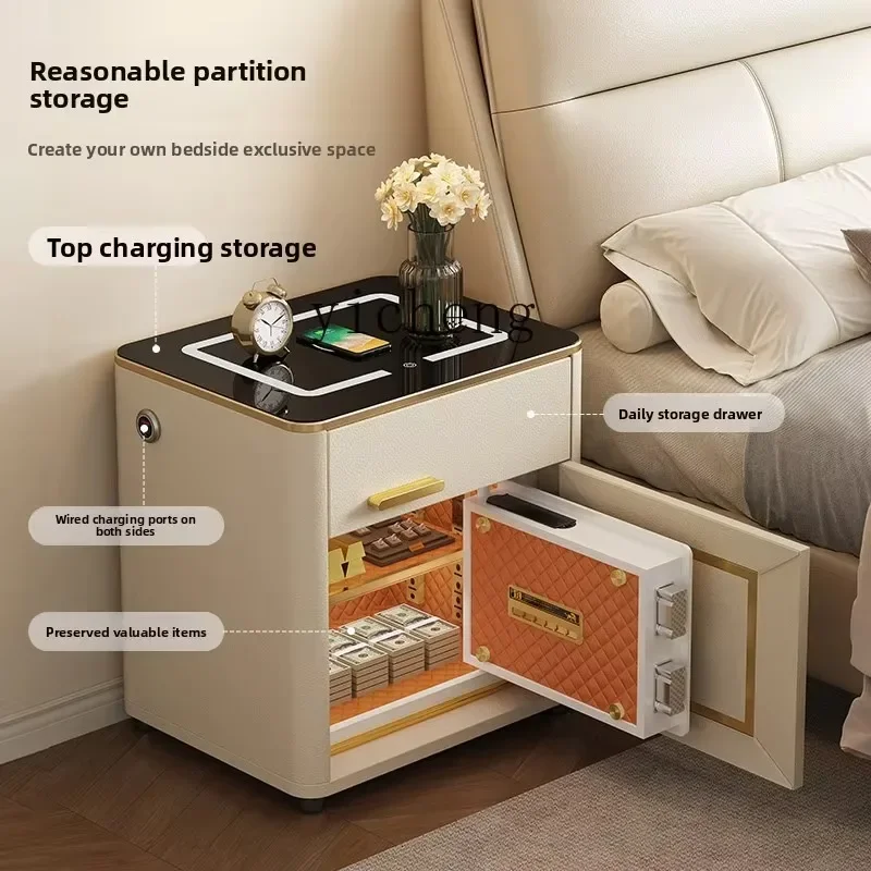 Safe Box Bedside Cabinet Home Anti-Theft Fingerprint Password Smart Home Hidden SmallX12