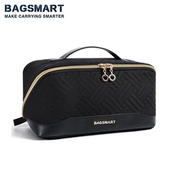 Bagsmart-多機能メイクアップバッグ,女性用,防水化粧ポーチ,ポータブルケース,トラベルケース