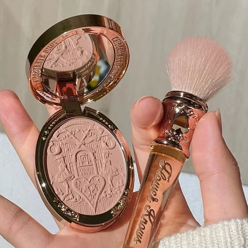 Flower Knows chocolat boutique fard à joues en relief marron rose fard à joues en poudre imperméable longue durée Palette De fard à joues mat
