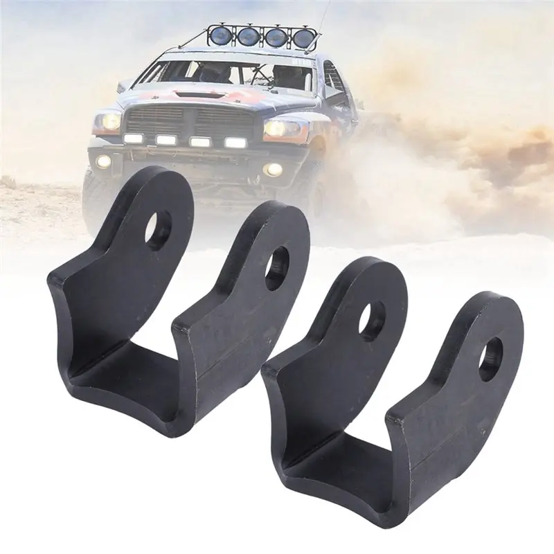 【Price Drop !!】 Weld On Shock Mount Bracket Kit- 1 Pair Heavy Duty Rear Shock Mounts In Black Curved Design For Off-Road Trailer
