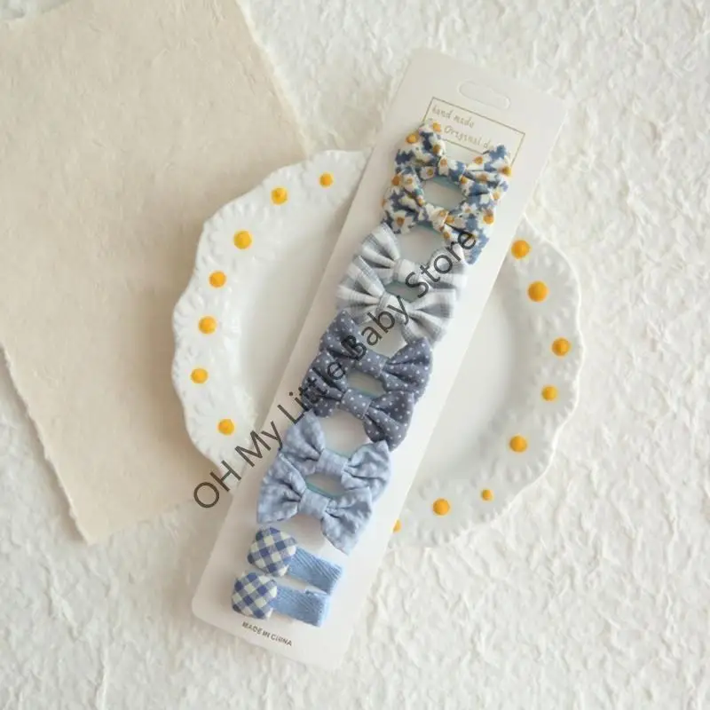 

M76C 5 пар бантов-бабочек, аксессуары для волос для маленьких девочек, заколки для надежной фиксации, модная заколка для волос