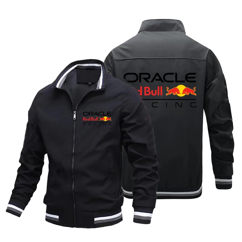 

Мужская мотоциклетная куртка с логотипом Red Bull F1 Formula Racing Team, индивидуальная куртка-бомбер, ветровка большого размера, мужская одежда
