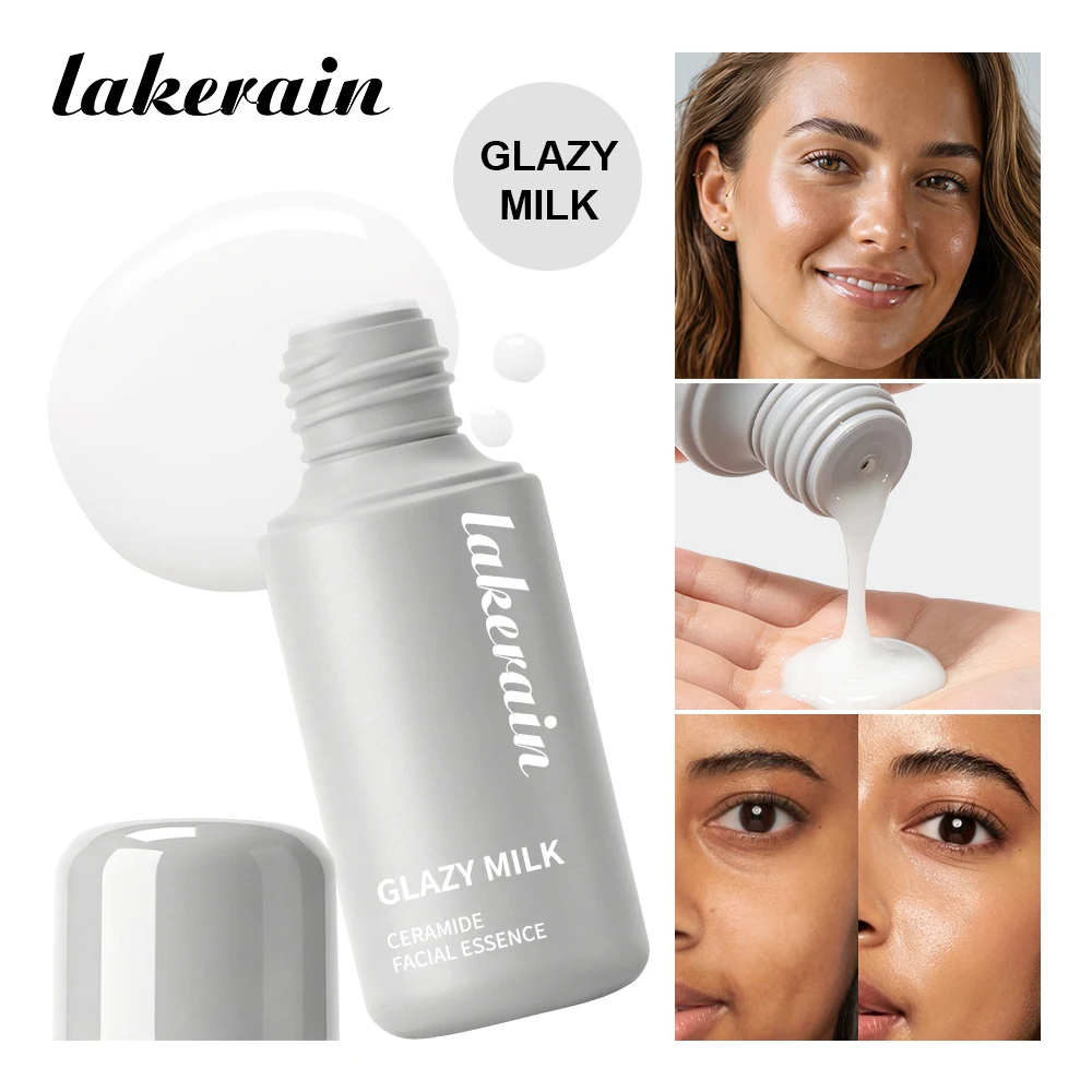 Ceramide Glazy Milk Essence Skin Barrier Repair Milky Serums Deep Hydration Glowing Complexion Lightweight Fast Absorbing Facial