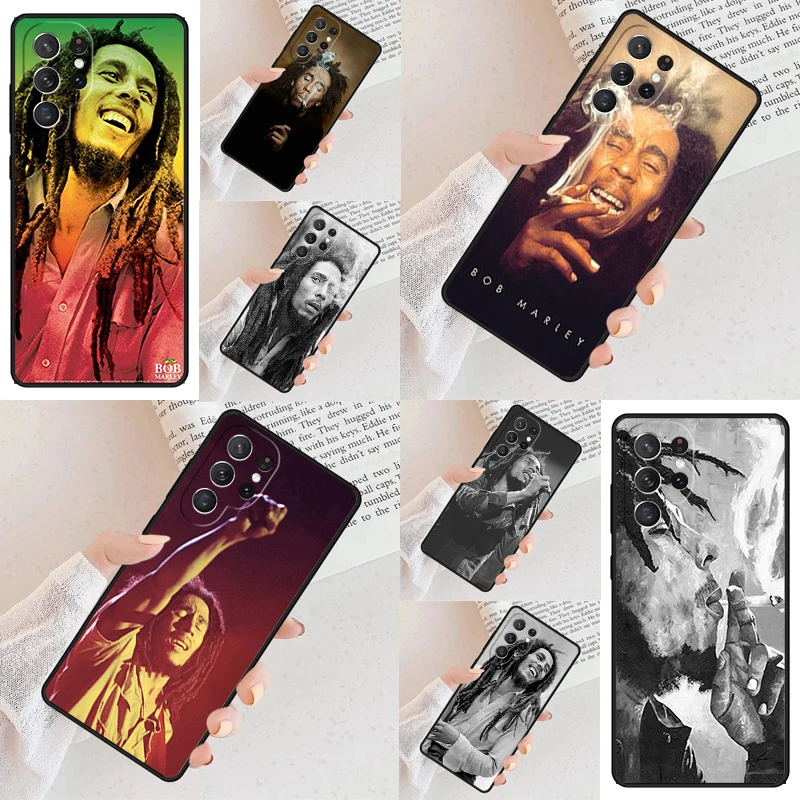 Coque bob marley rasta lion reggae Phone Case For Samsung Galaxy S24 S23 S22 S21 Ultra S10 Note 10 Pro S20 Plus FE S9 S8 Cover