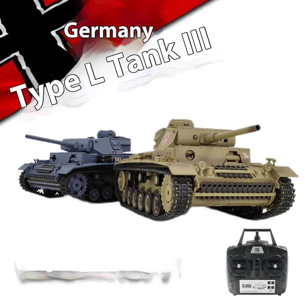 New Henglong 3848 Infrared Battle Full Scale Simulation Tank Shot  German No. 3 L Tank Juguetes Remote Control Toy Kid Xmas Gift