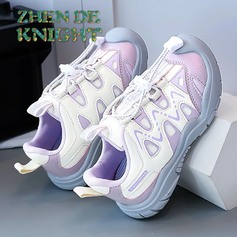 

Летняя теннисная спортивная обувь для мальчиков, размер 26–37, (4–12 лет), дышащие легкие модные и повседневные детские кроссовки с сеткой