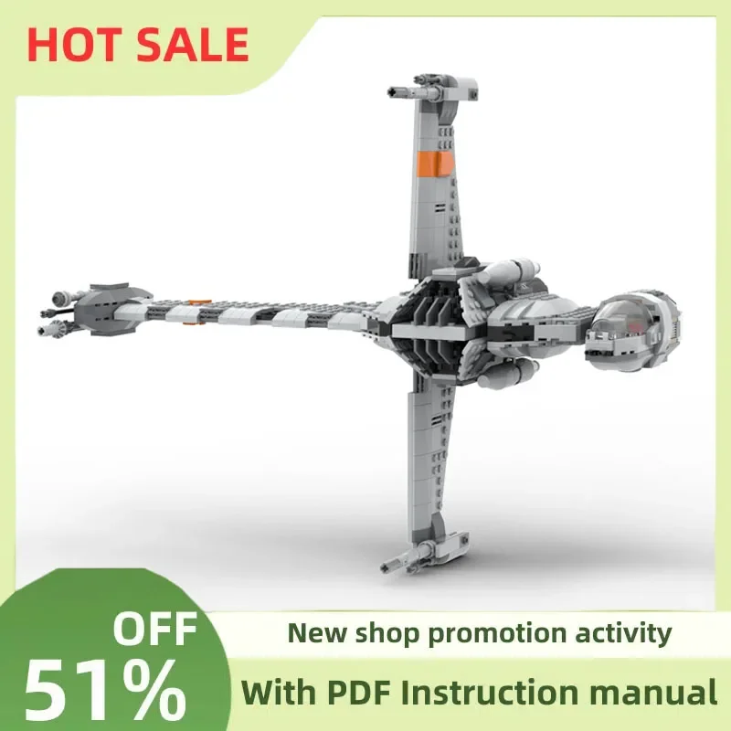 

New 683Pcs Famous Star Battle Movie Moc75050 B-Wing Fighter Model Diy Creative Ideas Child Toy Birthday Gift Building Blocks