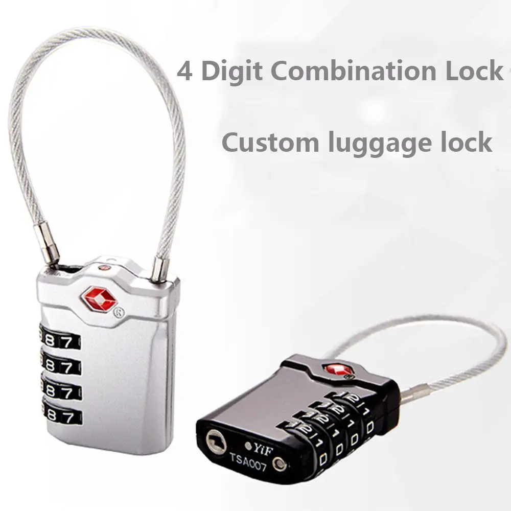 Protection Security Anti-theft Lock TSA Customs Lock Combination Lock 4 Dial Digit Combination Lock Safely Code Lock