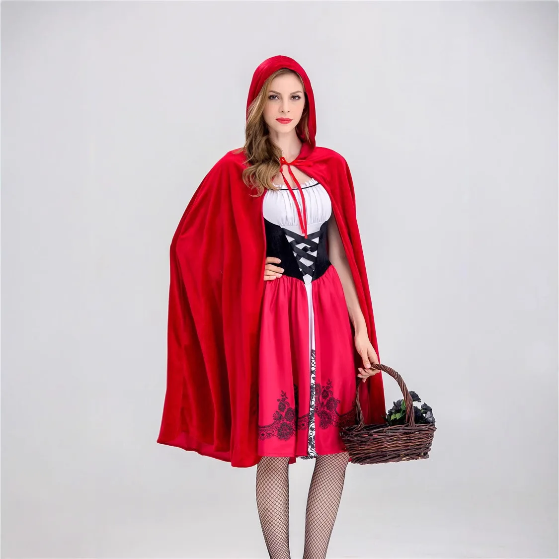 2025년 신상 루이엔 성인용 빨간모자 코스프레 의상 빨간 망토 중국 제작 봄 시즌 무대 의상