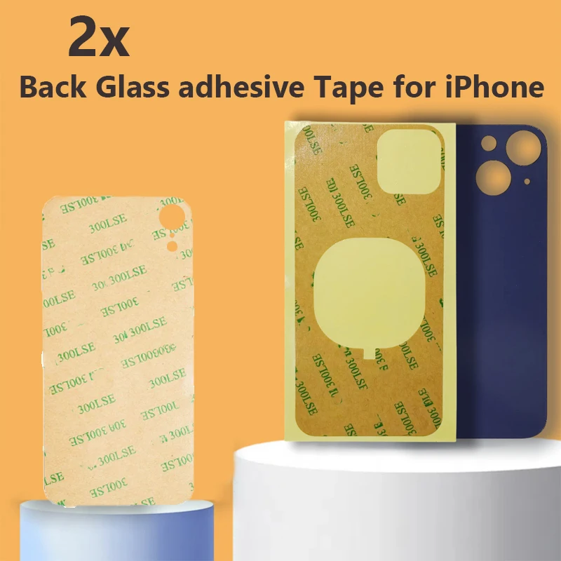 2 Stück Reparatur-Klebeband für die Rückseite des iPhone 15 14 13 12 11 Pro Max XR XS 8 Plus, 3M doppelseitiger Kleber für die Batterieabdeckung
