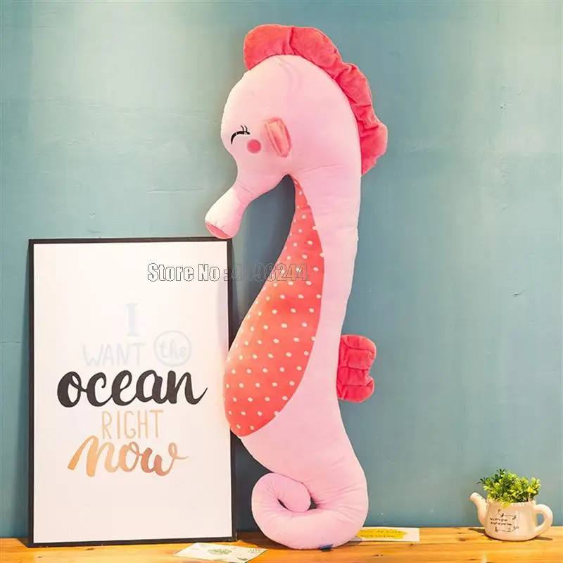 เหมือนจริงม้าน้ําตุ๊กตายัดไส้นุ่มสัตว์ป่าจําลองตุ๊กตาเด็กของขวัญของเล่น