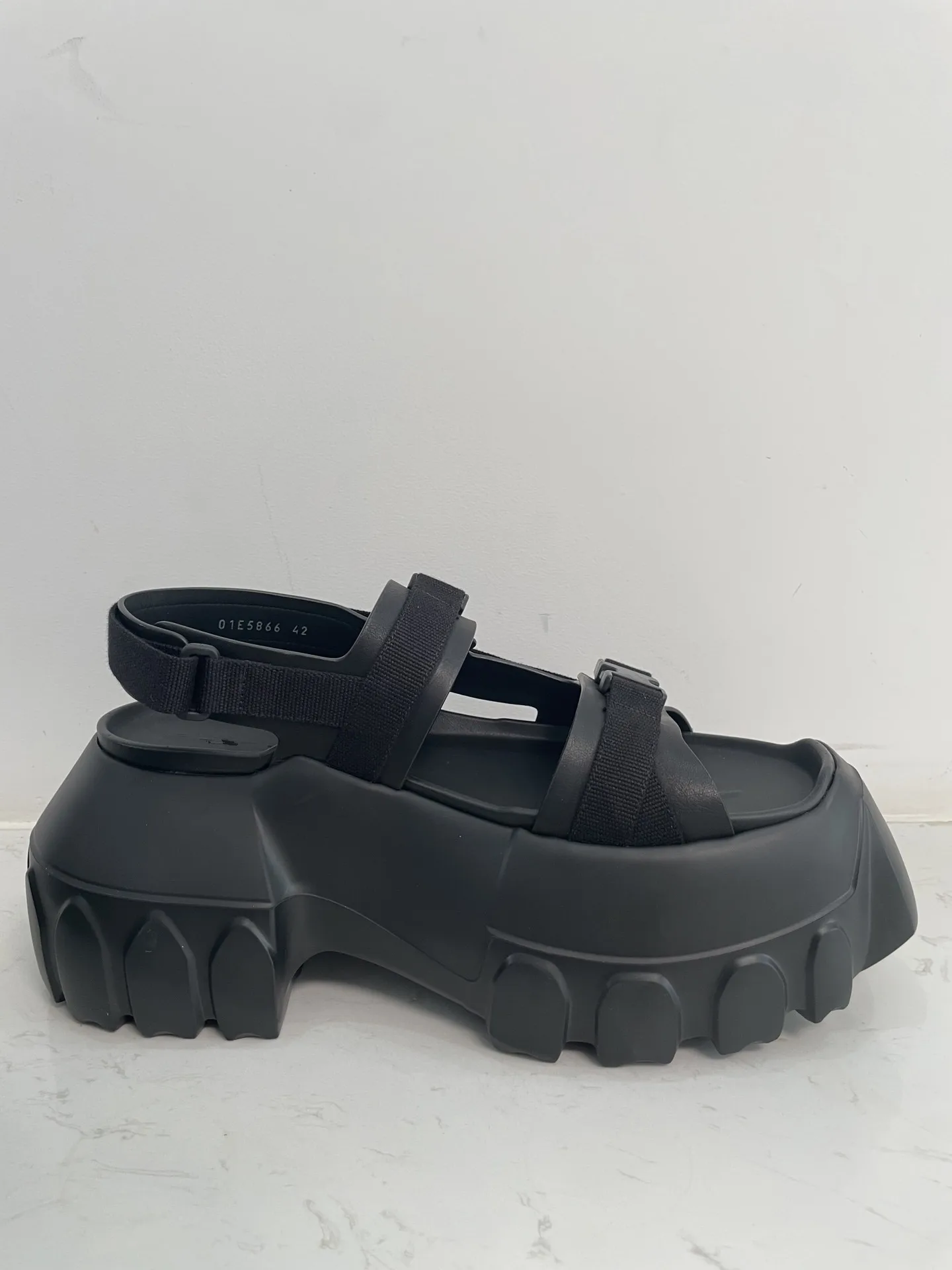 صنادل منصة الرجال النساء عادية جلد طبيعي فاخر المدربين الارتفاع زيادة شارع العليا الصيف حذاء أسود #4