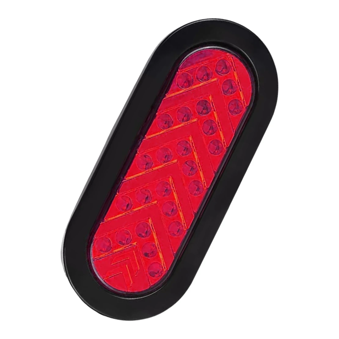 2Pcs Red LED Car Truck Trailer Tractor Boat Bus Oval Side Marker Turn Signal Light Lamp 12-24V