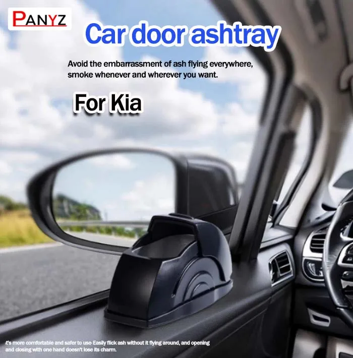 Автомобильная пепельница для Kia Rio Sportage Ceed Cerato Sorento K2 K3 K4 K5 Seltos, пепель для сиденья водителя, антилетающий клей, не выпадает