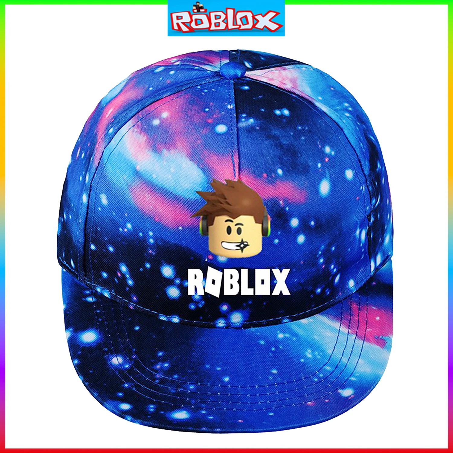 New Anime Cartoon Roblox Game Surrounding Korean Version Baseball Adjustable Hat Flat Brim Hatmen's and Women's Peaked Cap Gift