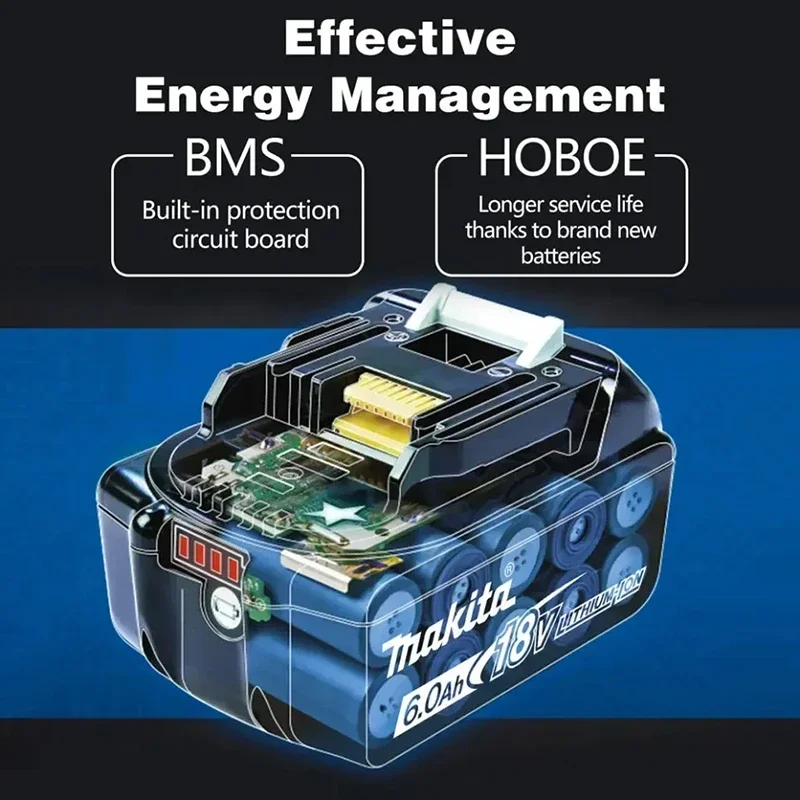 BL1850B oryginalny oryginalny produkt Makita 6Ah 18V bateria do Makita BL1830B BL1850 BL1840 BL1860 wymiana baterii litowej