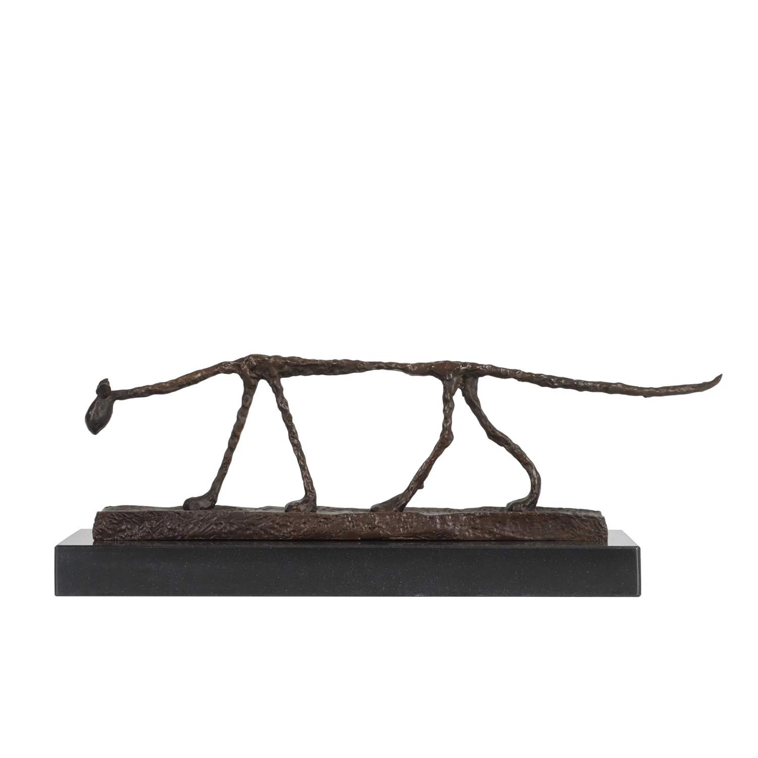 Bronze Abstract Cat Statue by Giacometti European Famous Sculpture Replica Classy Home Decor