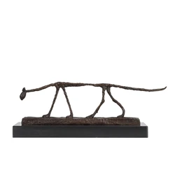 Bronze Abstract Cat Statue by Giacometti European Famous Sculpture Replica Classy Home Decor
