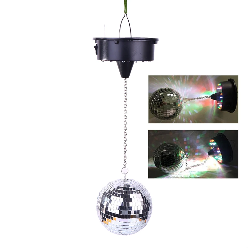 1 pieza de Motor giratorio de bola de discoteca decorativa, 5RPM, bola de espejo alimentada por batería, suministros para fiesta de Navidad 2026