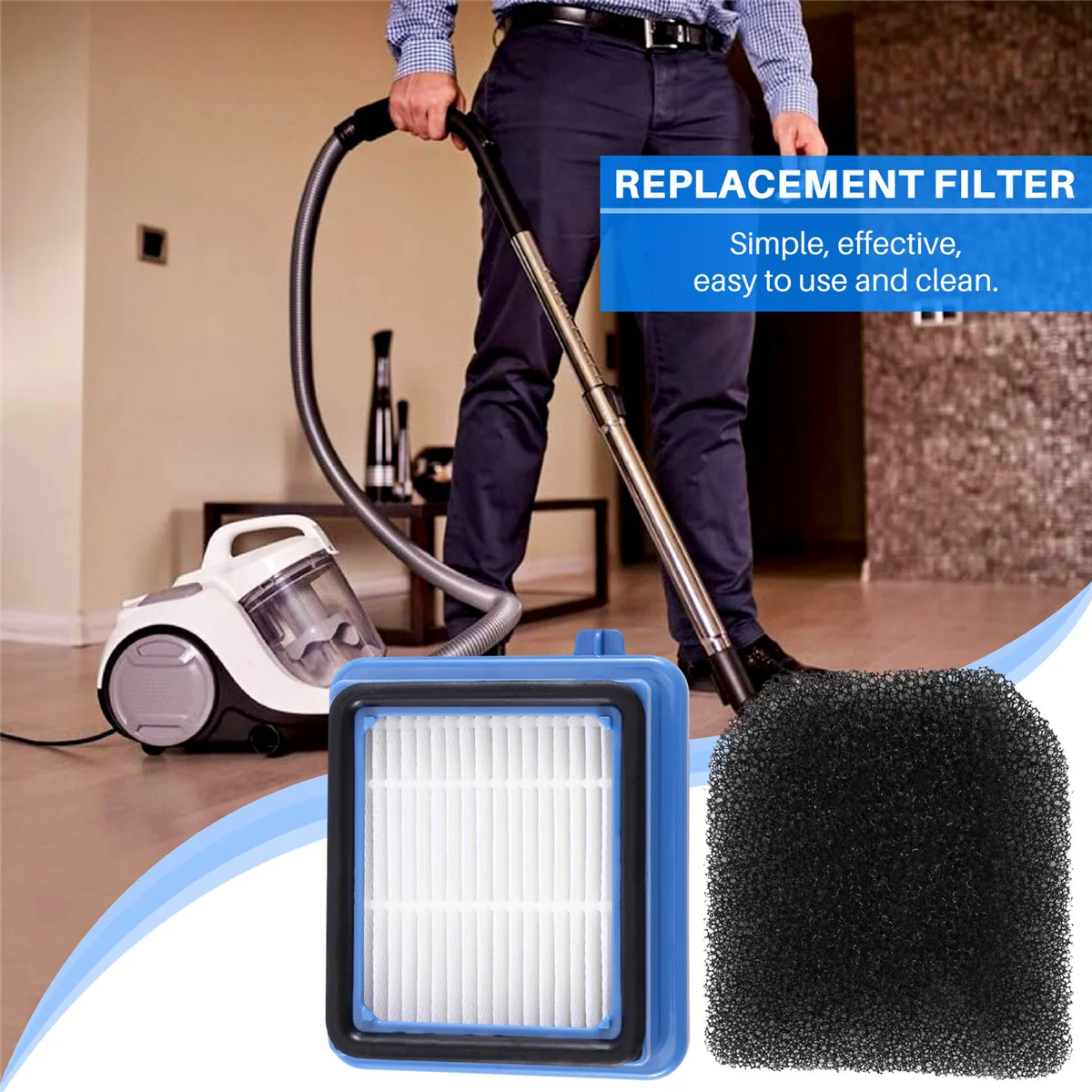 Filter Hepa pengganti untuk suku cadang penyedot debu Electrolux Q6 Q7 Q8 WQ61/WQ71/WQ81