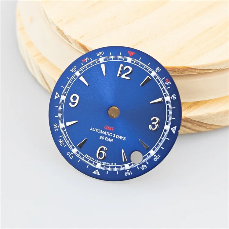 28.5mm Green Lume Case Mod Parts Sterile Arabic Pilot Alpinist Dial For Seiko Prospex Land NH35/36/4R/6R/7S Automatic Movement