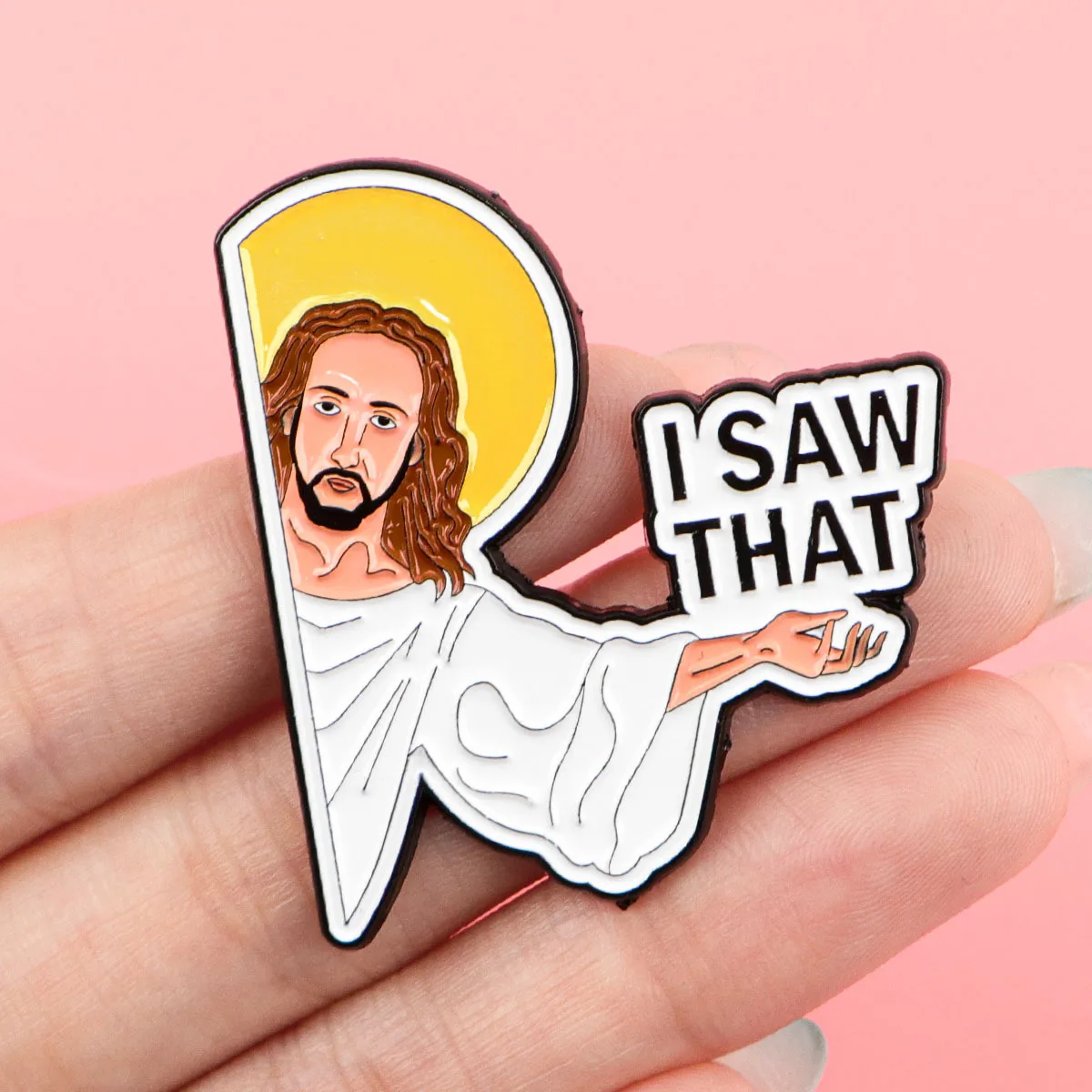Jesus Quotes Enamel Pin Alice in Wonderland Brooch Pines Lapel Pins Badges on Backpack Clothing Accessories Fashion Jewelry Gift view 6