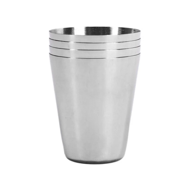 1~5PCS Tainless Steel Shot Glass With Storage Bag 30ml/70ml/170ml Mini Drinking Wine Glasses Portable Drinking Tumbler For Bar