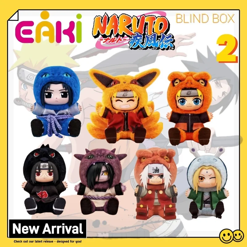 En Stock véritable Eaki Naruto mignon bête fête Ver.2 boîte aveugle Itachi Orochimaru Jiraiya pendentif Anime Figure à la mode jouet cadeau FS