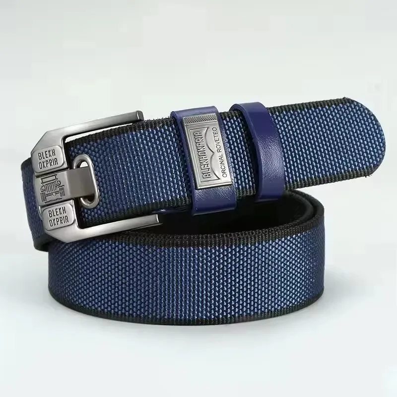 Herren Designer Casual Mode Luxus Canvas-Gürtel mit Metallnadel-Schnalle - Vielseitig für Alltag & Outdoor-Sport & Formelle Anlässe – Detail 5