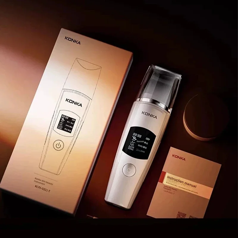 جهاز تنظيف البشرة بالموجات فوق الصوتية الصغيرة الاهتزاز ملعقة الوجه مزيل الرؤوس السوداء جهاز تنظيف الوجه بالموجات فوق الصوتية للعناية بالبشرة أداة نظيفة