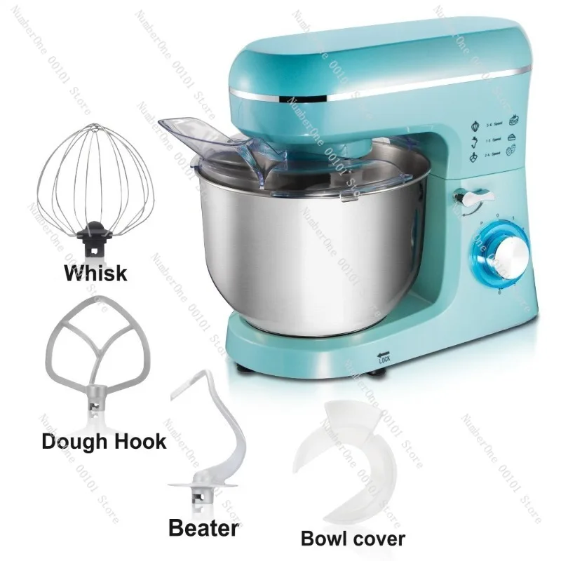 5.5L Large Capacity Stand Mixer, Multifunction Desktop Kitchen Food Mixer, Fully Automatic Dough Kneading Electric Egg Beater