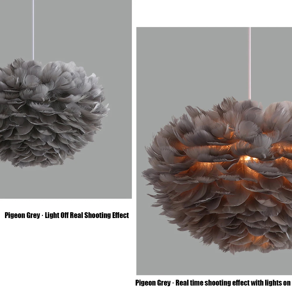 Nordic feather pendant lamp modern living room ceiling pendant lamp suitable for atmosphere decoration in restaurants and cafes view 3