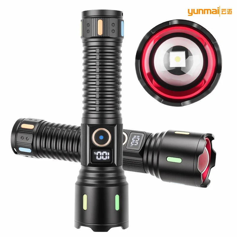 Dual-Head White Laser System - Ultra Beam & Flood Light , Power Display & Glow Strips for Command, Search & Rescue Operations