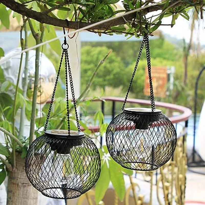 Solar Lanterns Outdoor Solar Light Metal Solar Light For Outside Decorative Outdoor Hanging Lights For Halloween Christmas