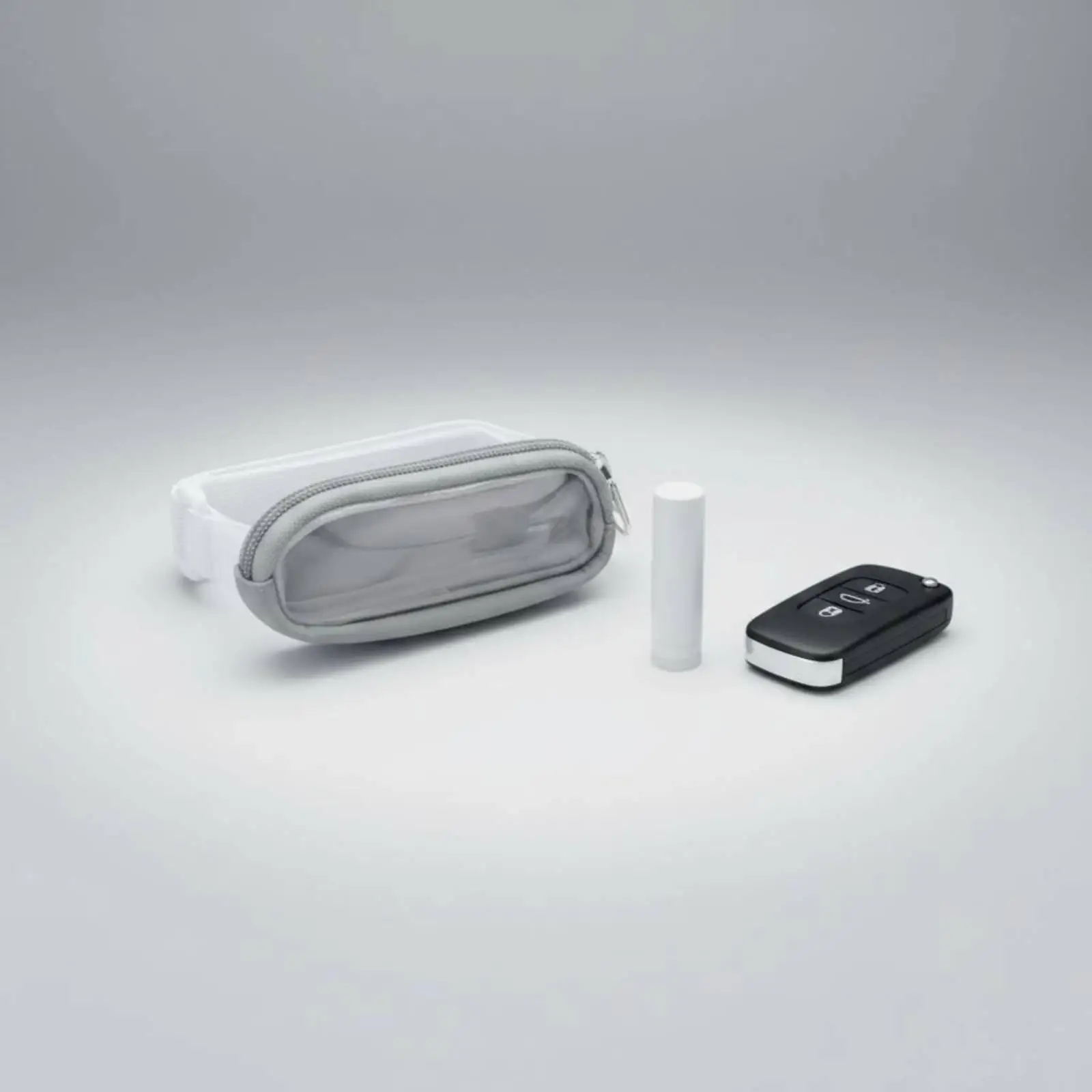 Lipstick case for wearing under the sun visor, portable case