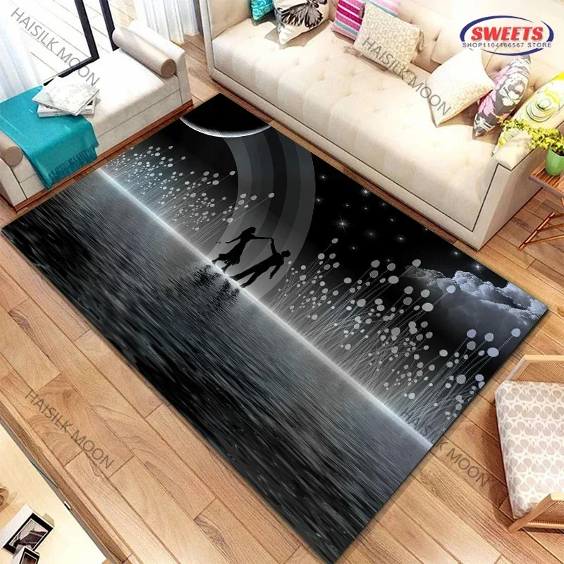 

HD-Artistic Love Theme Printed Carpet Home Decor Rug, Suitable for Bedroom Living Room Study Large Area Mat
