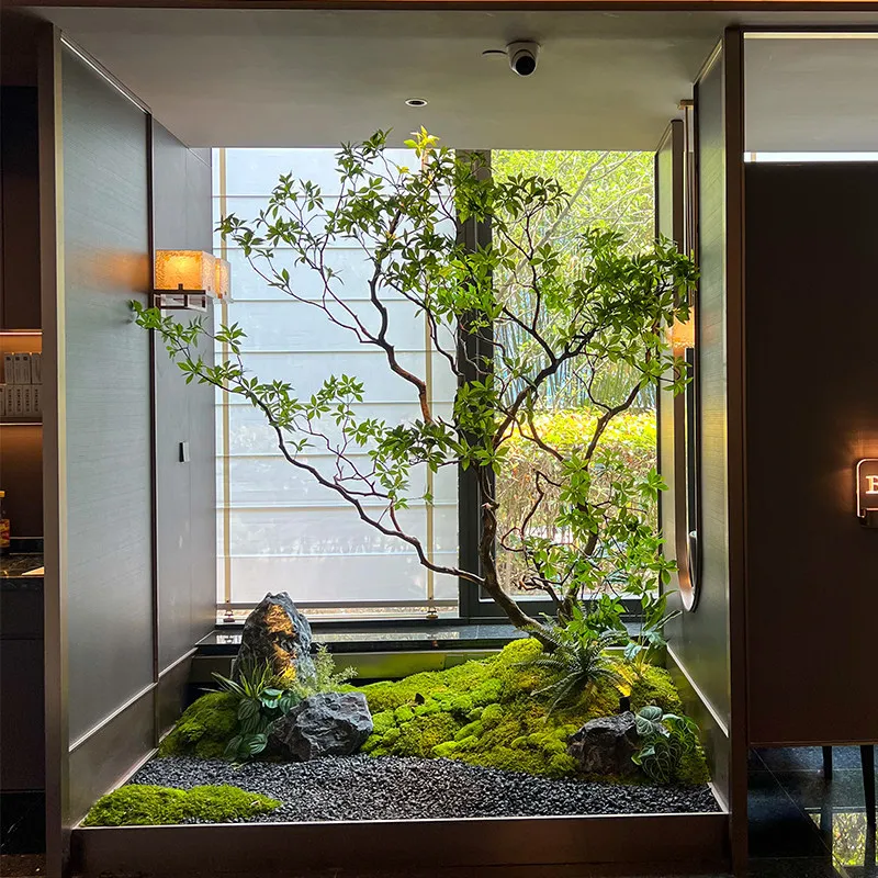 Landscaping window plant indoor real banyan decorative tree large fake tree