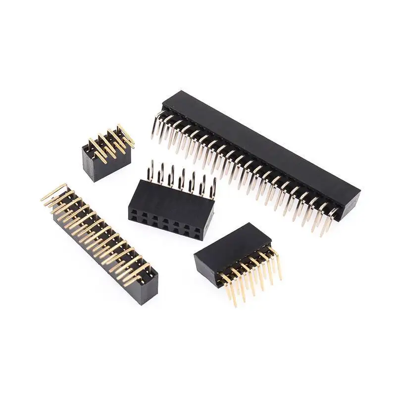 5~10 Stück Doppelreihiger Buchsenstecker 2,54 mm gebogener Stiftanschluss 90 Grad horizontal 2*2P3p4p5p6p8p-2X40p – Detail 5