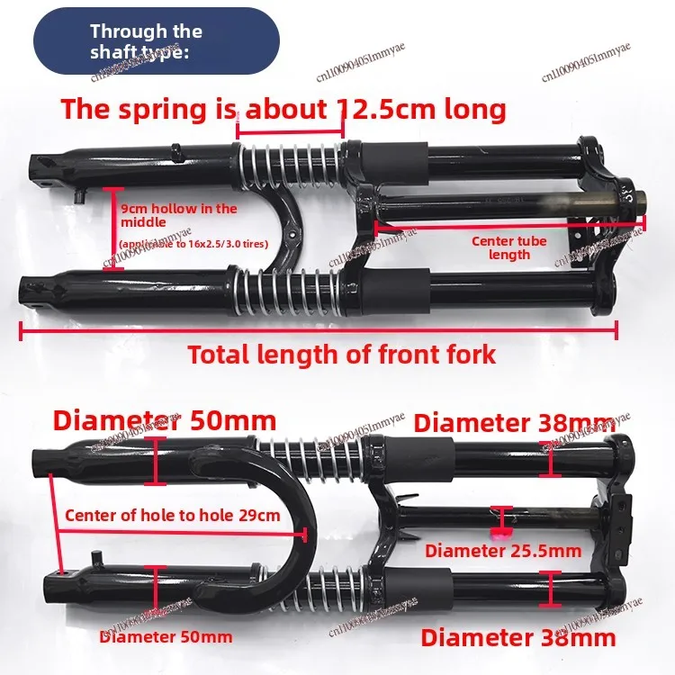 Electric Tricycle Front Fork, Front Shock Absorber Assembly 18 Tube Double Shoulder Shock Absorber