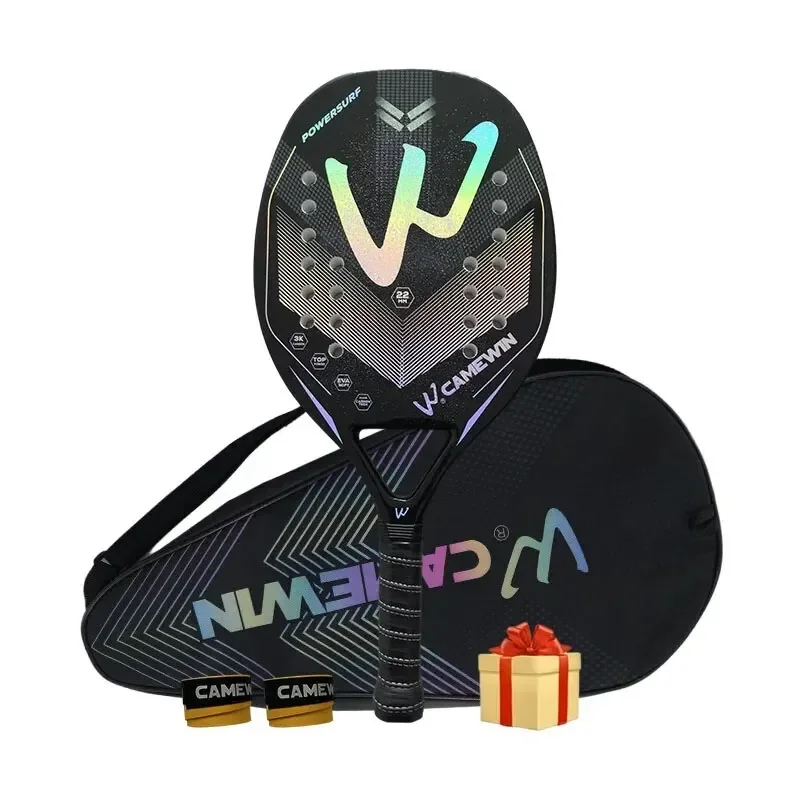 

3K Beach Tennis Racket Full Carbon Fiber Rough Surface Outdoor Sports Ball Racket Men Women Adult Senior Player Yonex overgrip