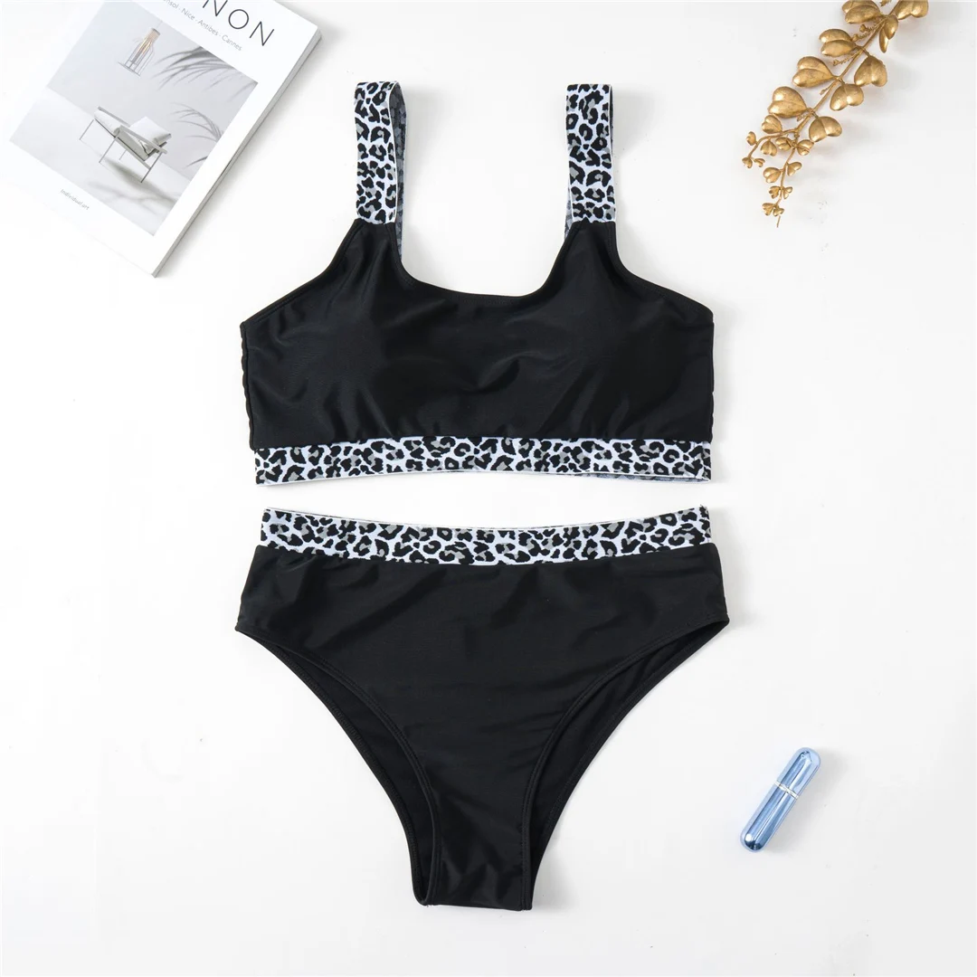 0XL - 4XL Splicing-Bikini, Plus-Size-Badebekleidung, Damen-Badeanzug, zweiteiliges Bikini-Set, Badeanzug, V3785B – Detail 13