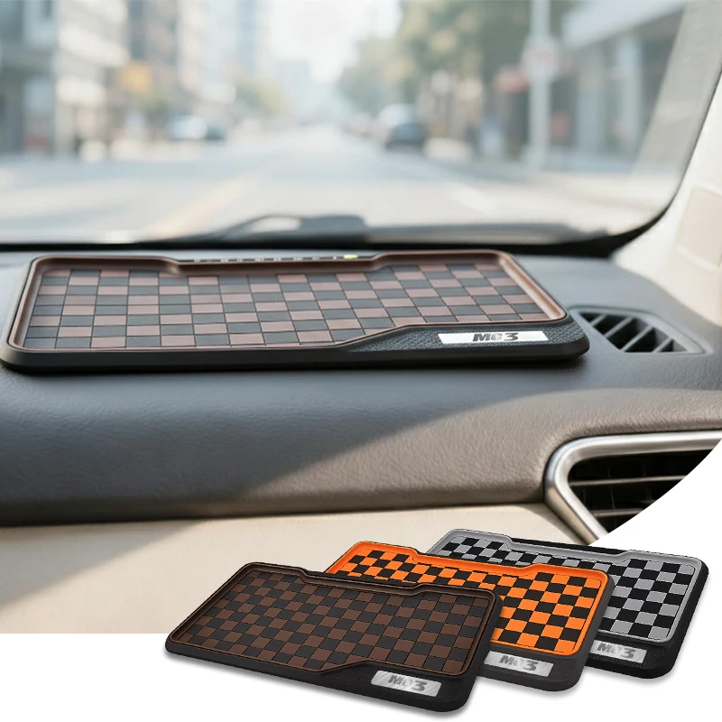 

Universal Car Dashboard Pad Anti Slip Mat Interior Non Slip Check Pattern For MG Mg3 2023 spoiler 2013 2021 Accessories