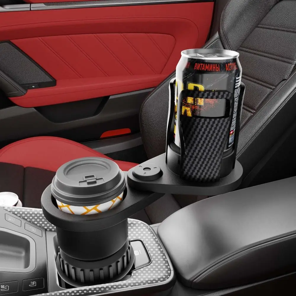 

Multifunctional Car Cup Holder Expander 2-in-1 Design Expandable Auto Drink Holder Dual Function Organizer