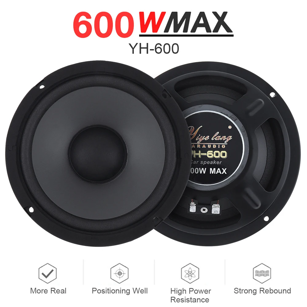600W 6.5-inch/500W 5-inch/400W 4-inch Car Speaker Sound System Coaxial Speaker Full-range Car Stereo Sound System