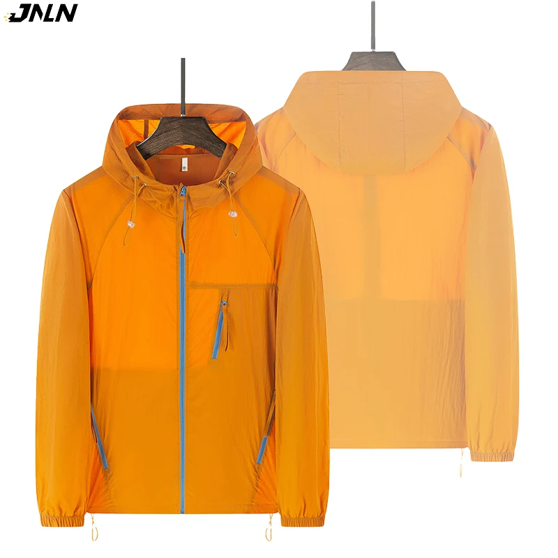 JNLN Summer Windbreaker Men Women Lightweight Sun Protection Jacket Unisex Camping Climbing Hiking Outdoor Sports Anti-UV Coat