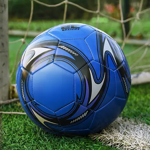 No. 5 Blue Tornado PVC Football Pro Youth Adult Football Game Training Safe and Durable Anti-aging Football