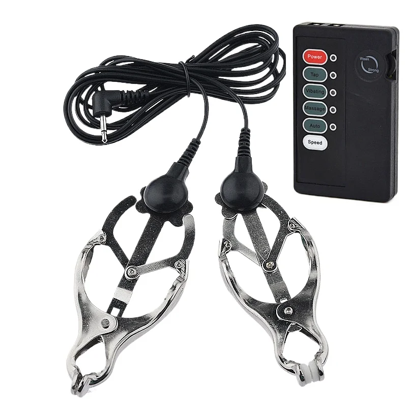 Body Massage Clitoris Clips Stimulation Medical Themed Toys Electric Shock Nipple Clamps Accessory Breast Sex Toys For Couple