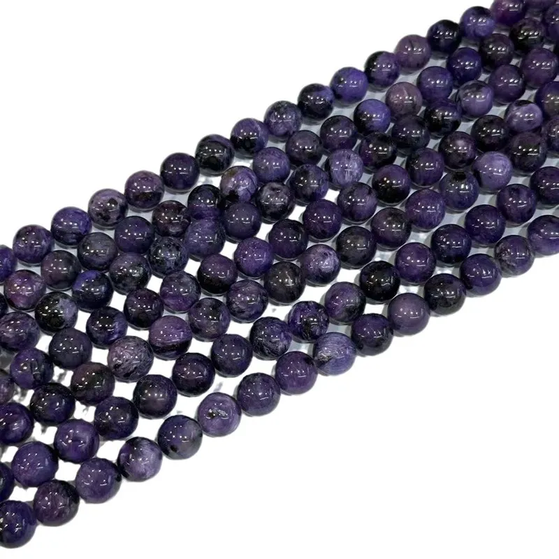 3A purple Charoite round for DIY jewelry making FPPJ wholesale nature 7MM 8MM 10MM  38CM loose beads